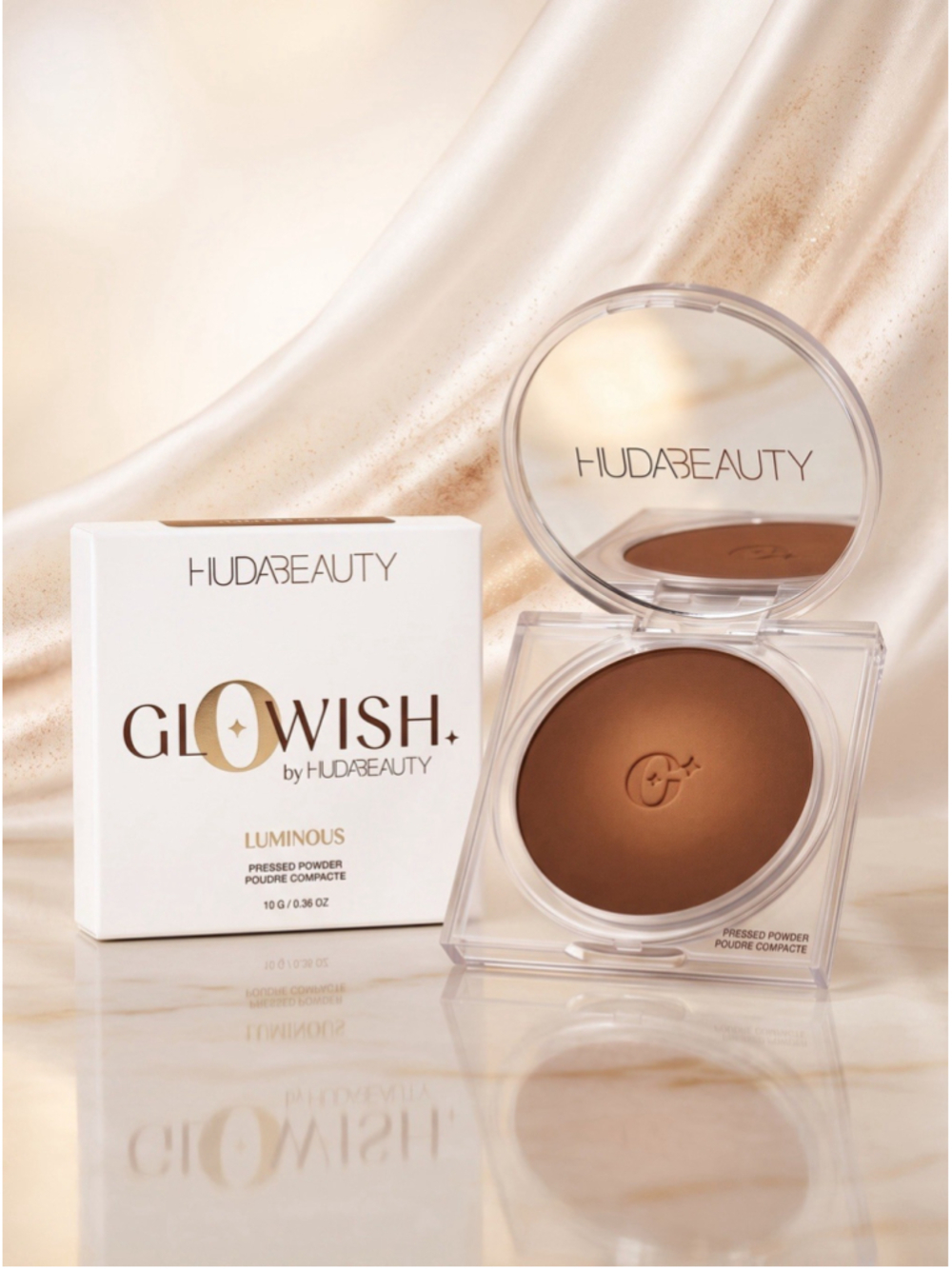 Huda Beauty GloWish Luminous Pressed Powder 13 Extra Rich 10g New